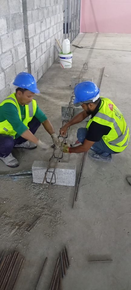Column Installation, Chemical Anchoring & Lintel Works — Yas Island, Abu Dhabi
